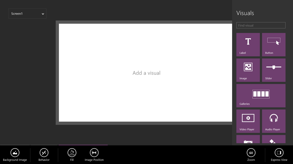 ビジュアルを配置して画面をデザイン