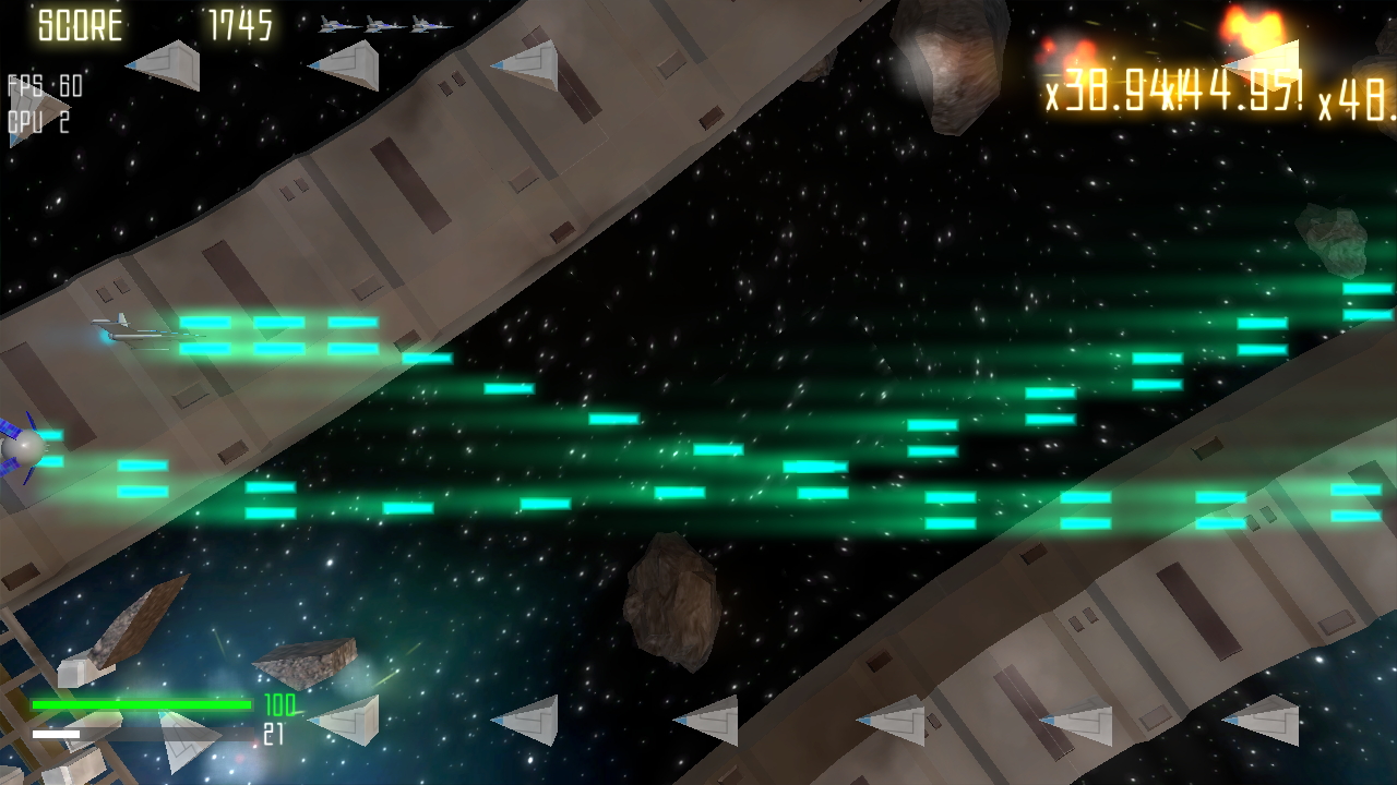 見た目はオーソドックスな横スクロールシューティングだが、丸いサテライトから放たれるブラスターがキモになっている