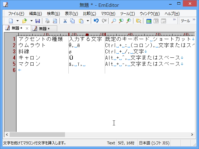 特殊文字の入力機能が拡充