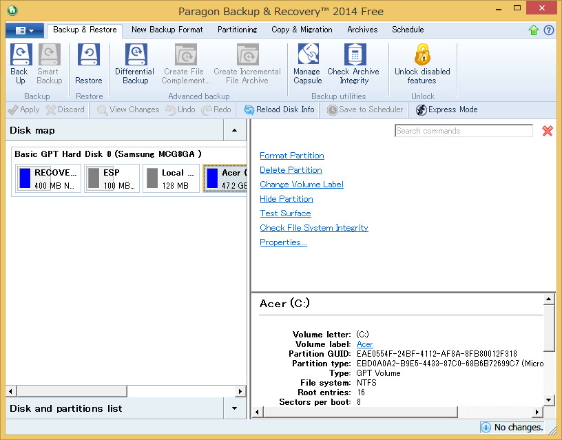 「Paragon Backup &amp; Recovery 2014 Free」v10.1.21.287