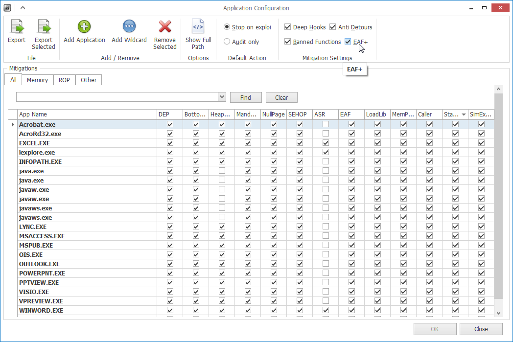 “Export Address Table Filtering Plus（EAF+）”