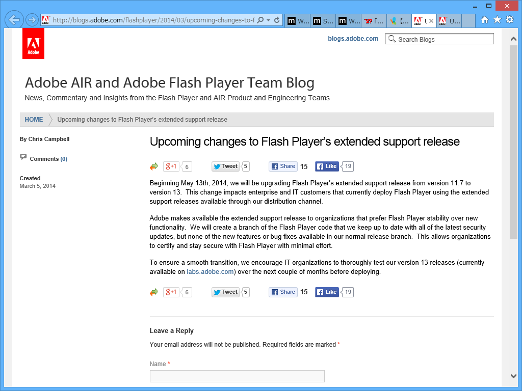 “Adobe AIR and Adobe Flash Player Team Blog”