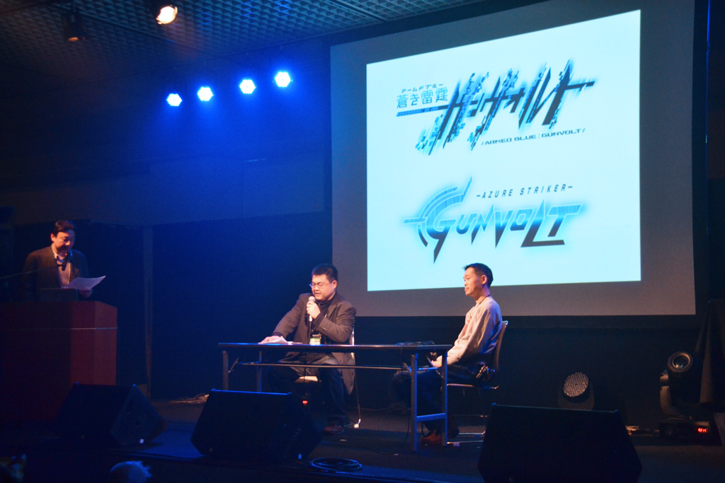 イベントステージも用意され、稲船敬二氏ほか“ロックマン”シリーズに関わったスタッフによるアクションゲーム「蒼き雷霆ガンヴォルト」など、コンシューマーゲームの新作発表なども行われた。さらには音楽のライブイベントも