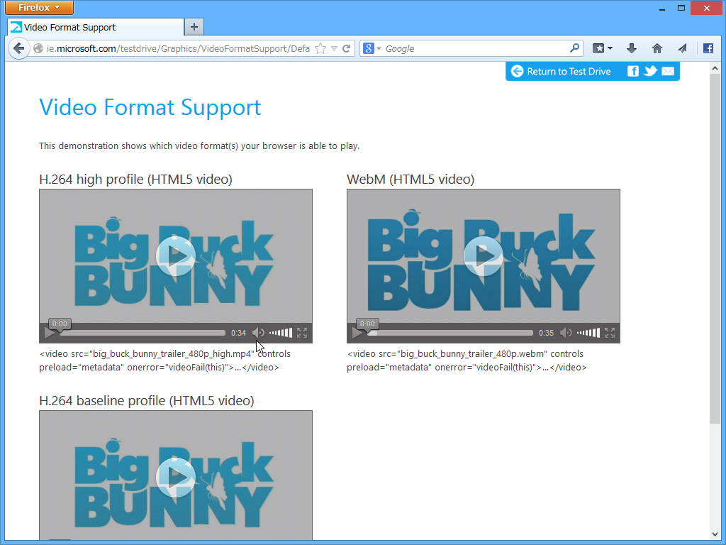 「Firefox 28」の“video”要素