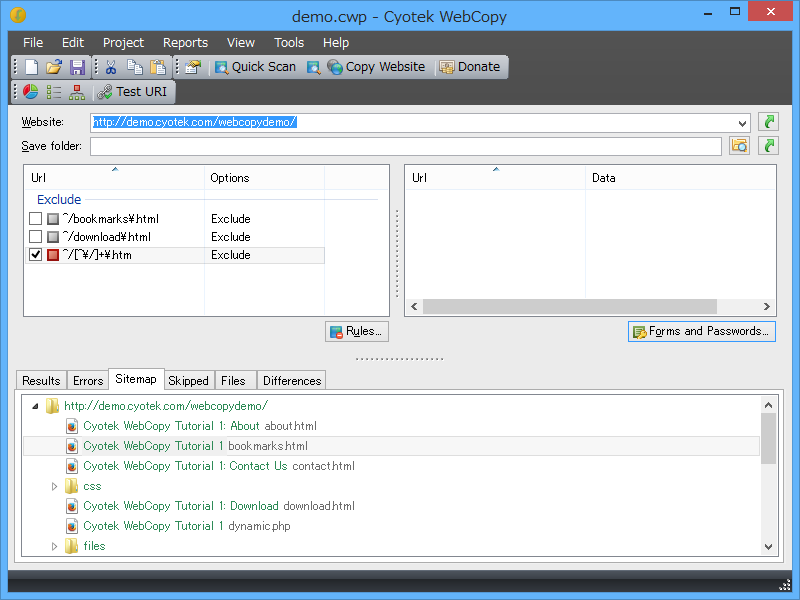 「Cyotek WebCopy」v1.0.7.6