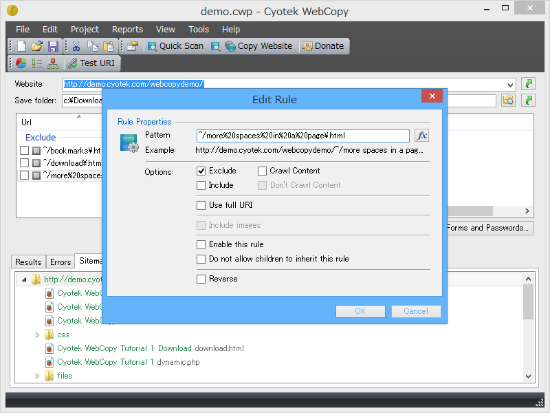 URLのフィルタリングには正規表現が利用できる