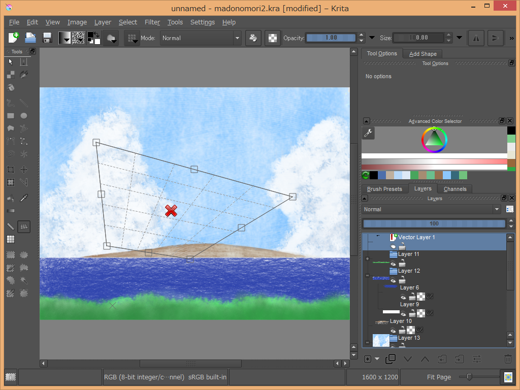 パースのガイド表示
