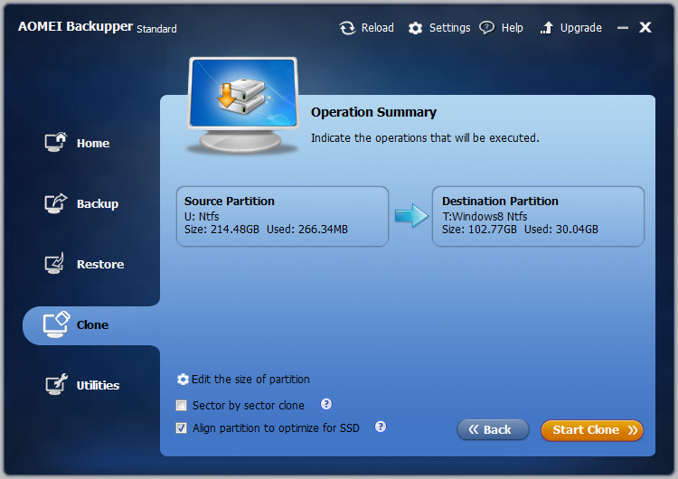 “Align partition to optimize for SSD”オプション
