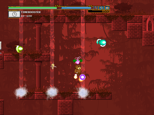 攻略に重要となる、時間を止めるサブウェポン。使い方もさまざま