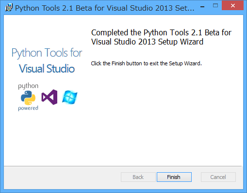 「Python Tools for Visual Studio」v2.1 Beta