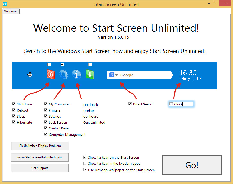 設定ダイアログ