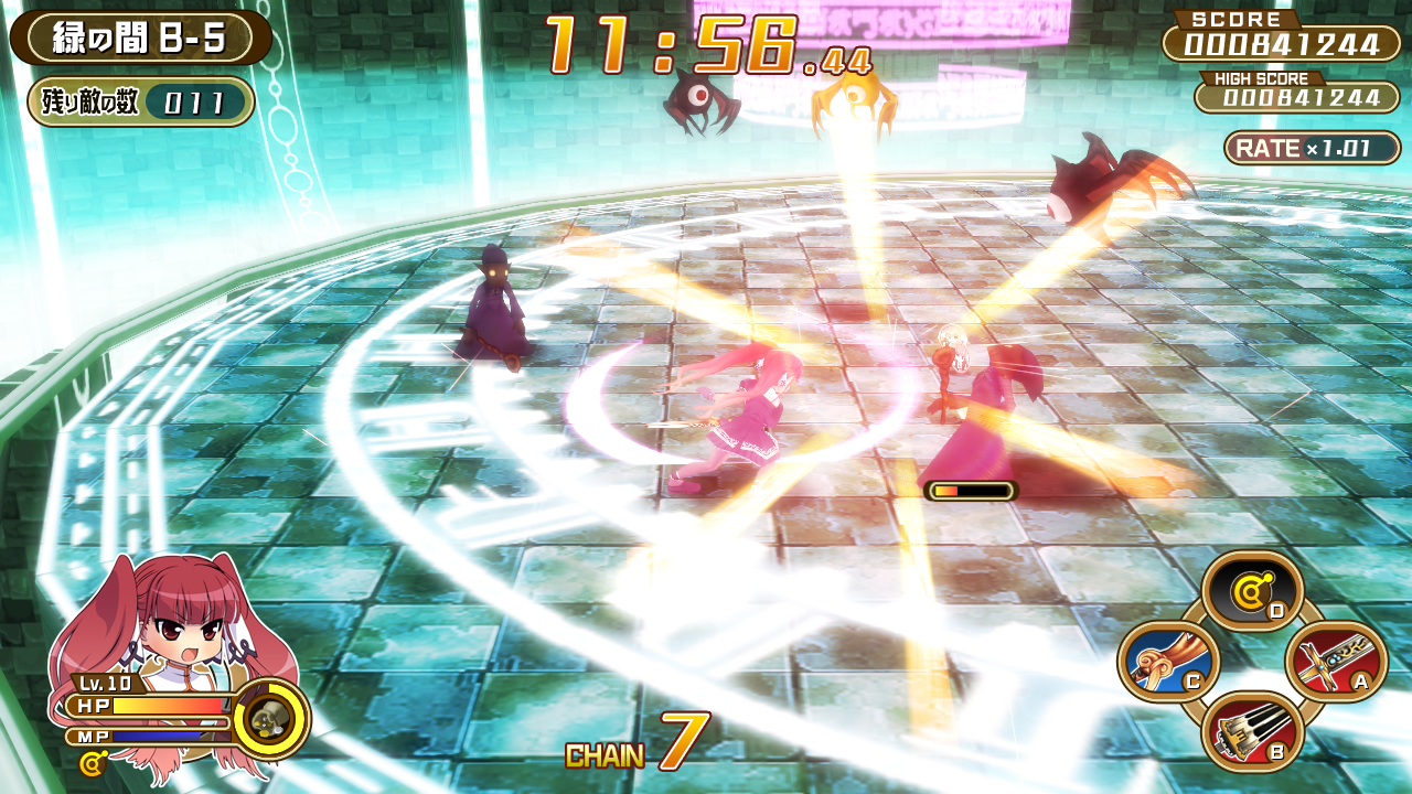 円形のフィールドで戦う3Dアクション