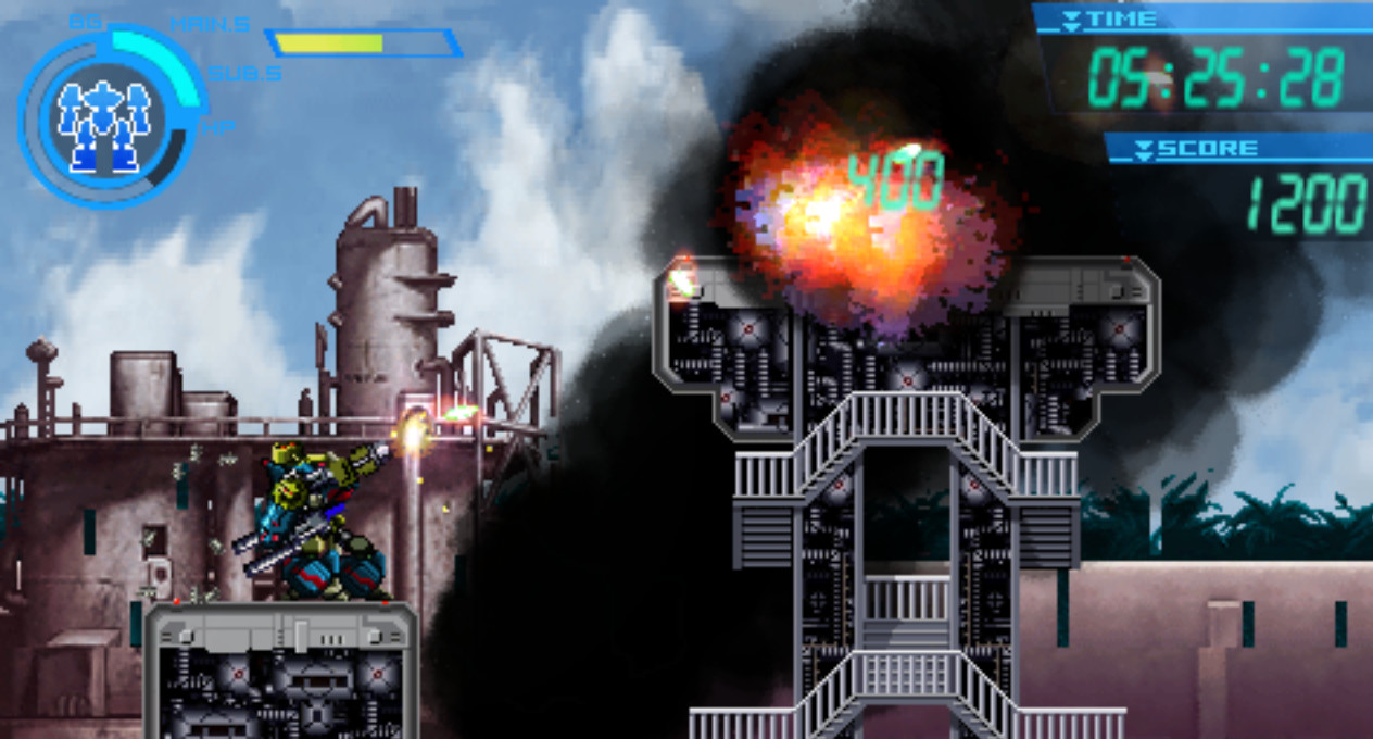 連射でき、あらゆる場面で役に立つメイン武器のガトリング砲