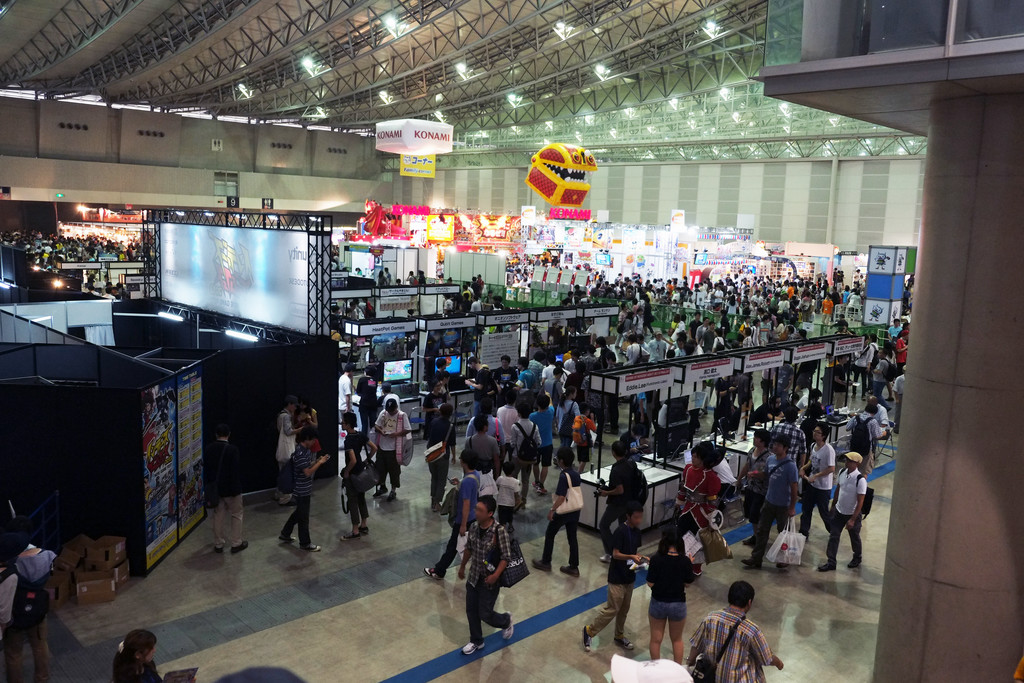 昨年の東京ゲームショウ“インディーゲームコーナー”の様子