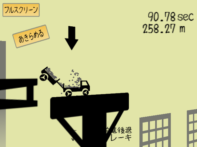 小さな段差で跳ねてひっくり返ったりする。走行不能になったら最初からやり直しなので、割と神経を使う