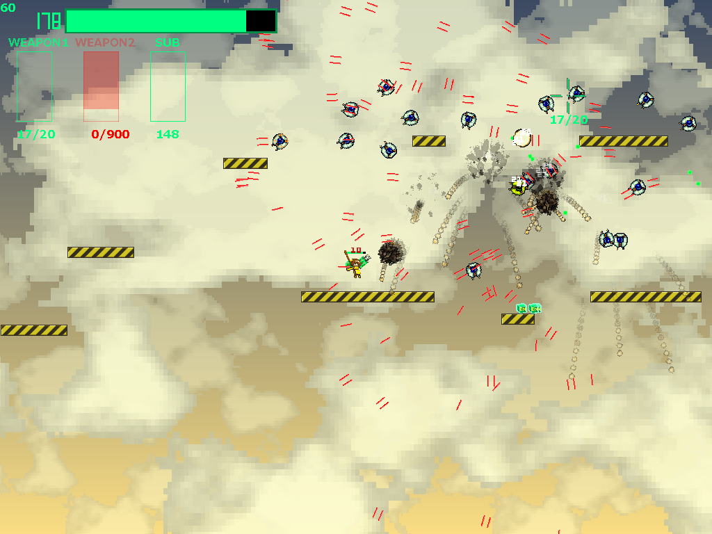 フィールドを自在に拡大縮小できるのがビジュアル面での特徴。まるで弾幕シューティングのような苛烈な攻撃が襲ってくる