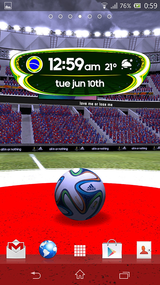 独自の時計ウィジェットをホーム画面に配置することが可能