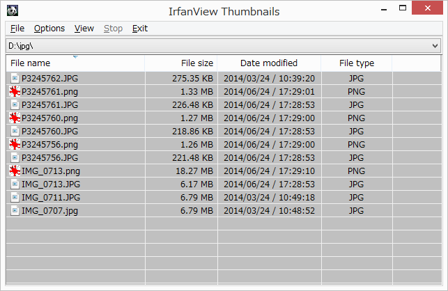 ファイルが多くてサムネイルを表示したくないフォルダも“Details”なら高速に表示できる
