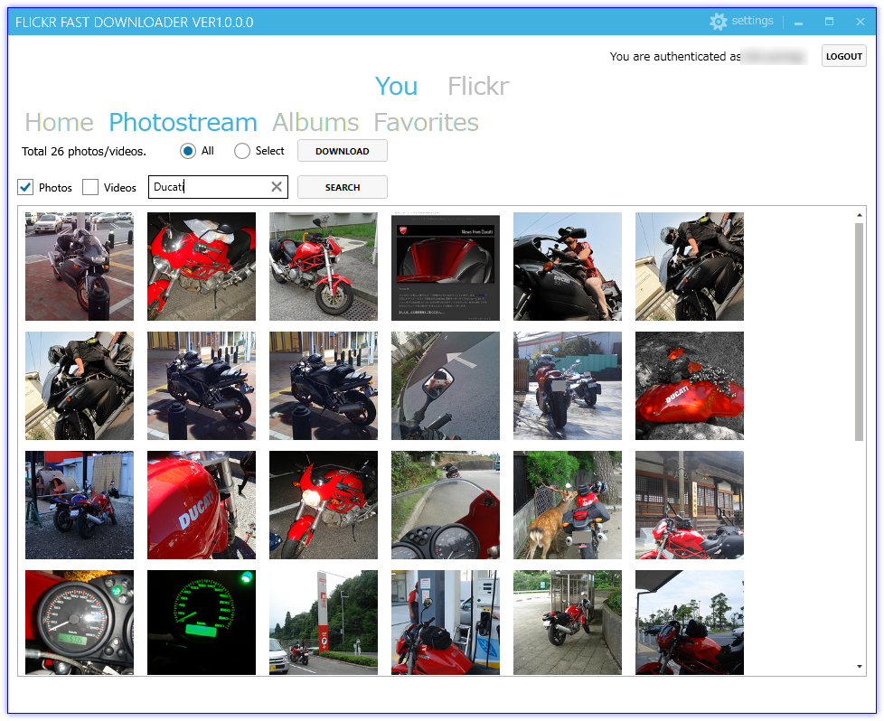 「Flickr Fast Downloader」v1.0.0.0