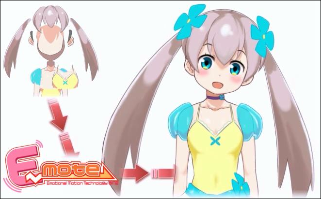 「E-mote」によるアニメーション制作のイメージ