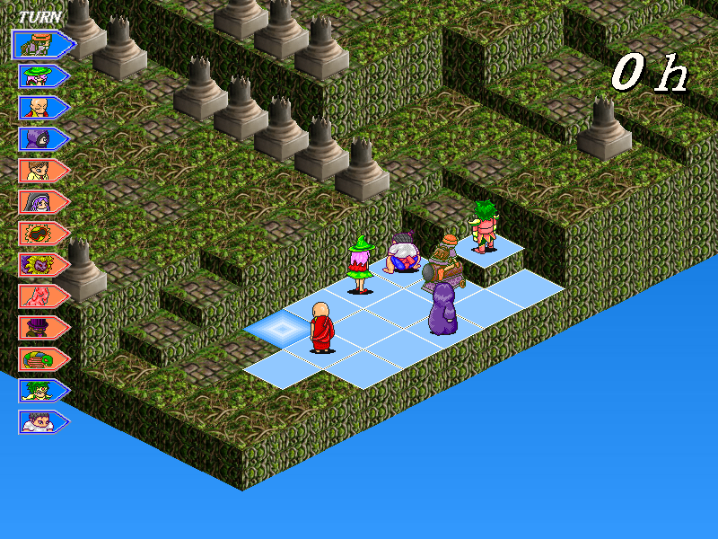 行動順が来たら移動と攻撃・スキルを使用できる。先に攻撃してから移動も可能