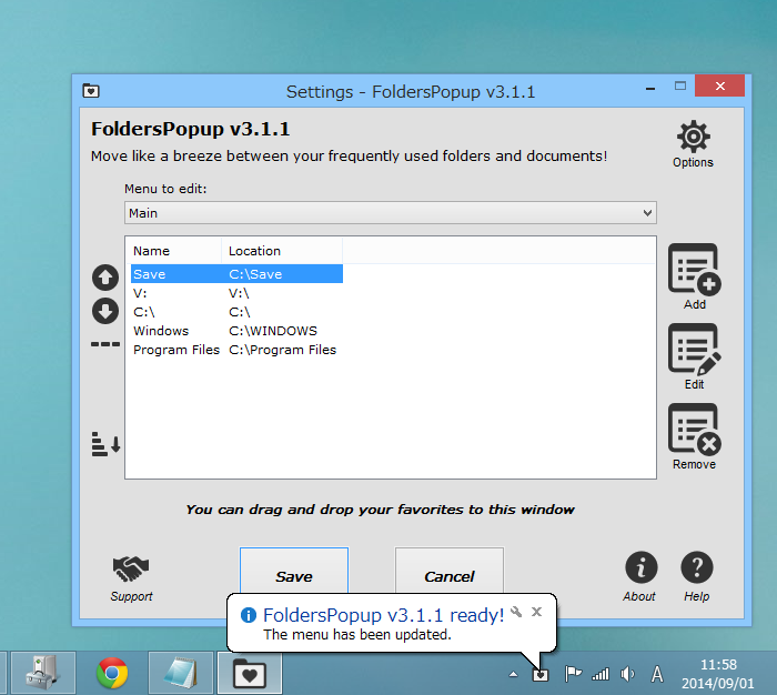 「Folders Popup」v3.1.1