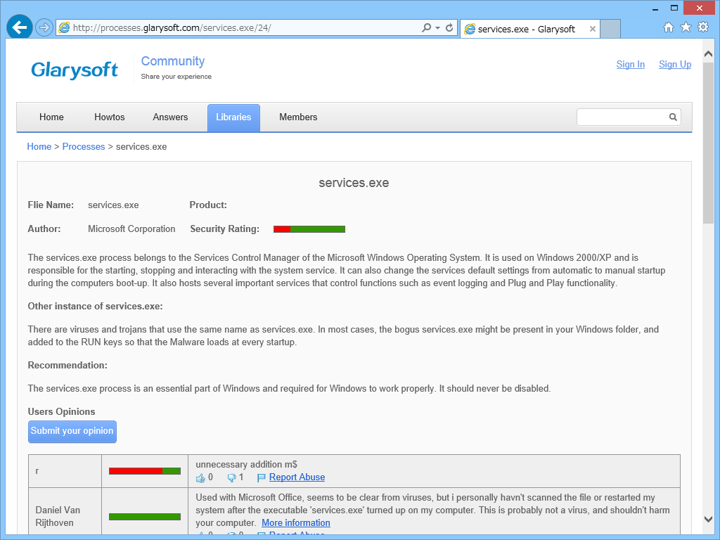 プロセスの詳細な説明やユーザーから寄せられた評価・コメントを同社のWebサイト（英語）で閲覧することも