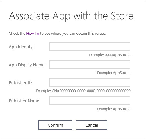 “Associate App with the Store”画面
