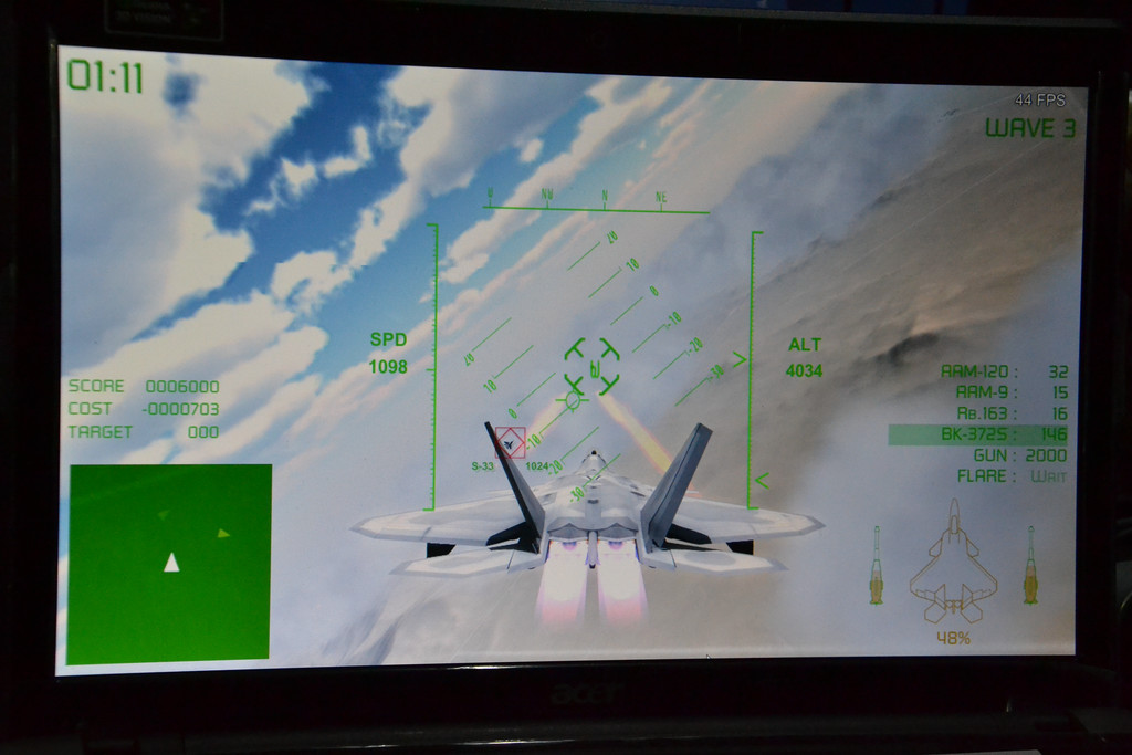 フライトシューティングとしての挙動はとても完成度が高い。後は中身の作り込みのフェーズのようだ