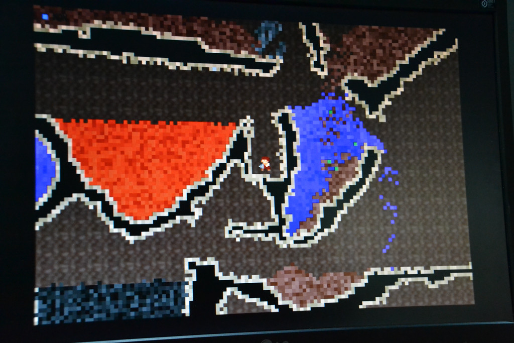 環境シミュレーションをアクションゲームと組み合わせ、ドット絵で表現するというアプローチが面白い