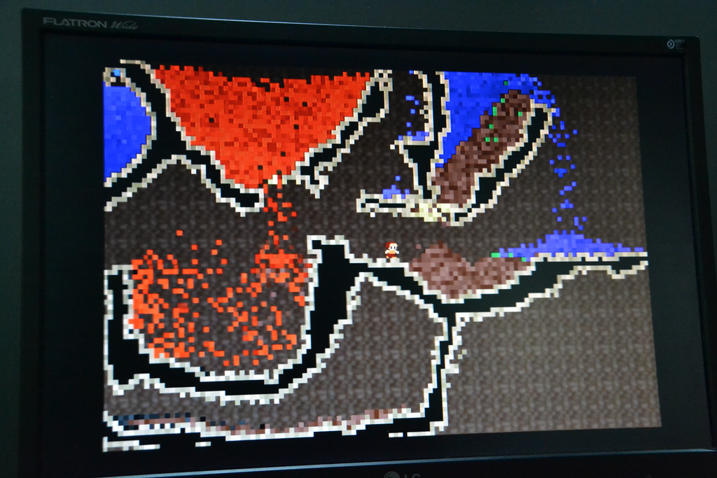 環境シミュレーションをアクションゲームと組み合わせ、ドット絵で表現するというアプローチが面白い