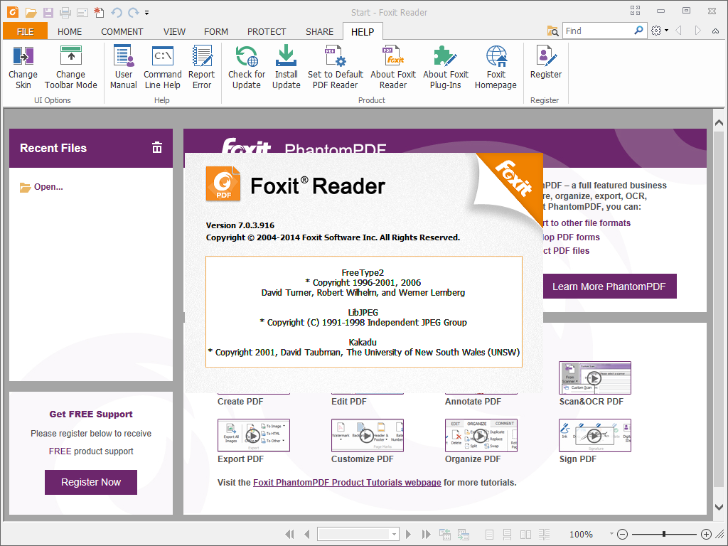 「Foxit Reader」v7.0.3.916