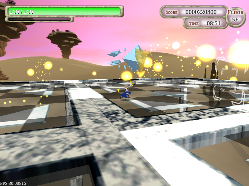 3Dフィールドは四角いブロックで構成されている。フィールドはブロックの内側だったり外側だったりとステージごとに異なる