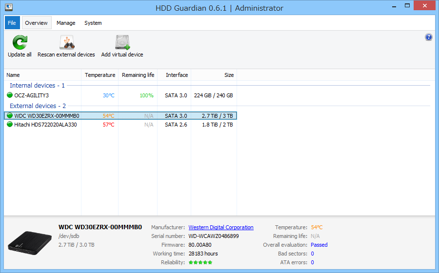 「HDD Guardian」v0.6.1