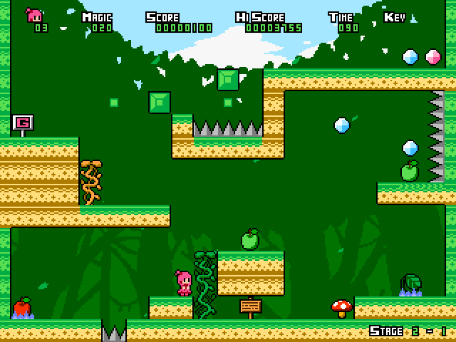 4つのエリアに分けられたステージを攻略する