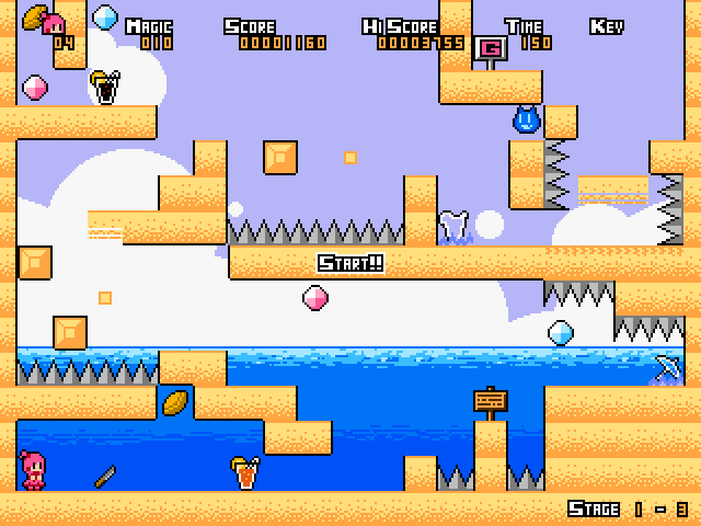 最初に見える武器を拾ってしまうと、もう対処できなくなる。慌てず魔法で防御アイテムに変える