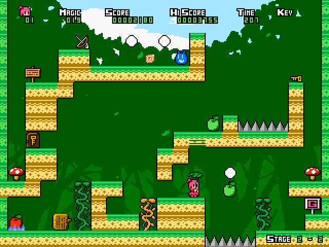 他にもギミックアイテムとマップ上の仕掛けをフル活用しないと進めない場面が多数ある