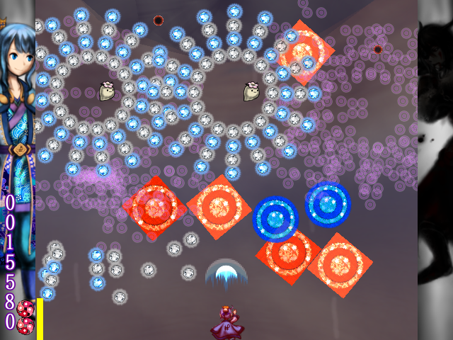 赤や青の色をしたブロックを撃つと弾かれたように動き、その後爆発する