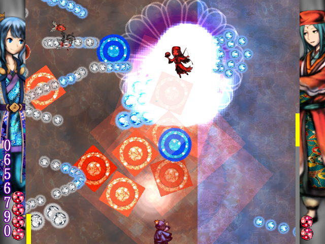 ボスの攻撃を避けつつ、ブロックが溜まるのを待つ