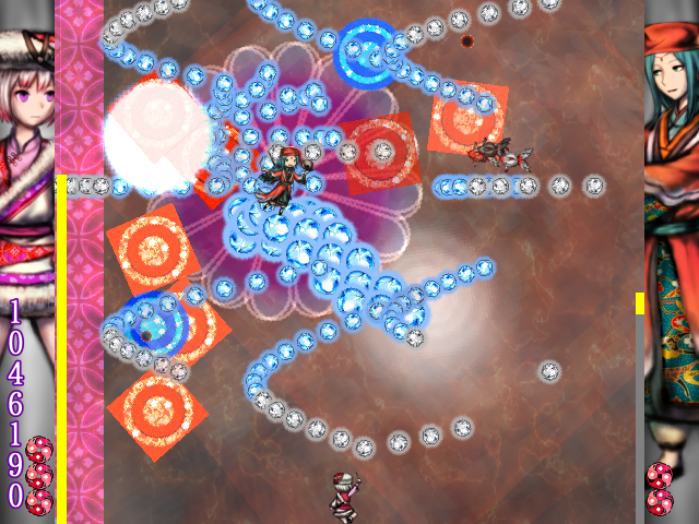 画面内に多くの弾があるのを見計らって起爆。一気に大ダメージを与えられる