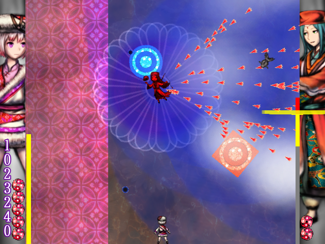 画面内に多くの弾があるのを見計らって起爆。一気に大ダメージを与えられる