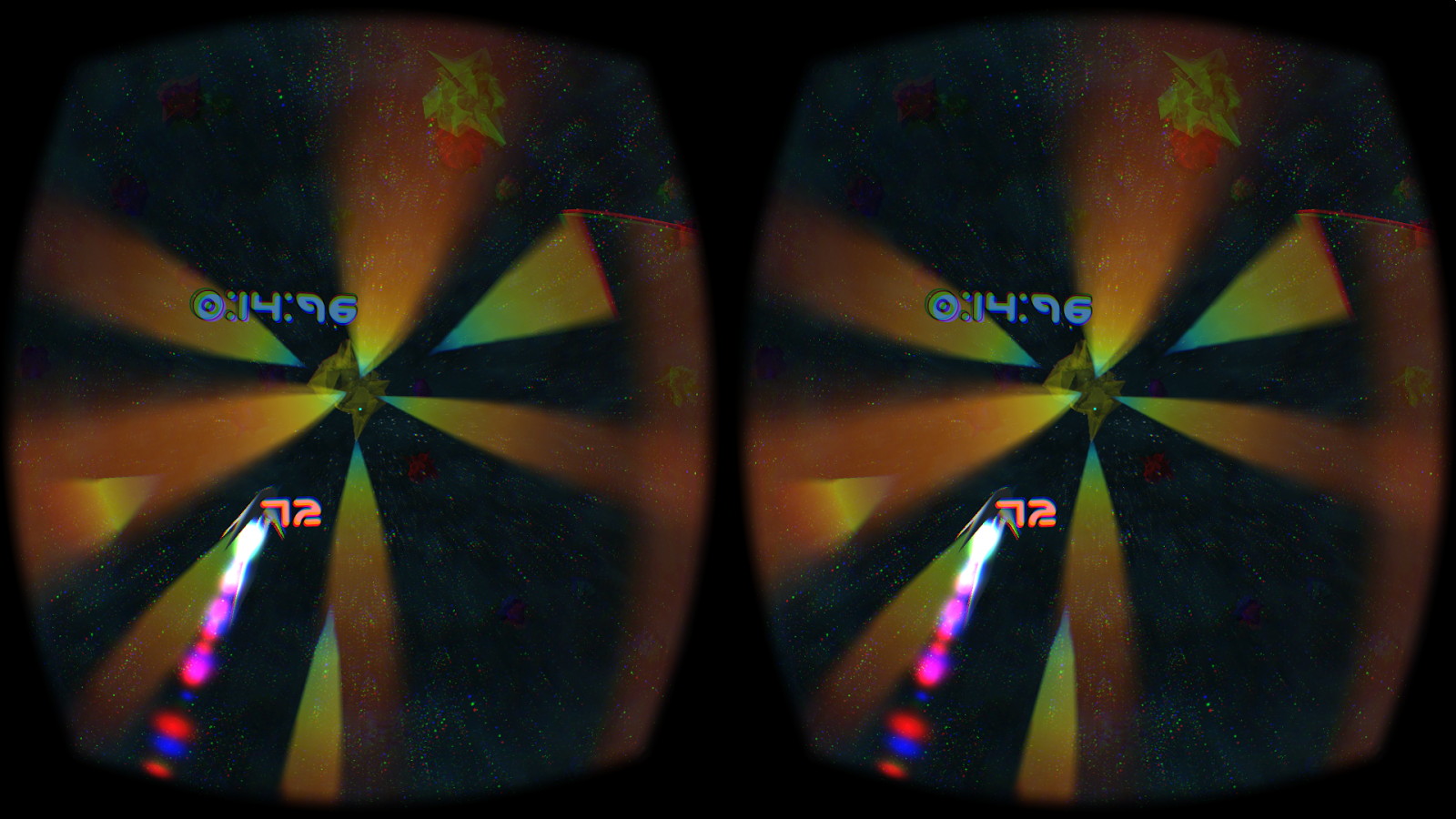 頭を動かして照準を合わせるとレーザーが飛んでいく