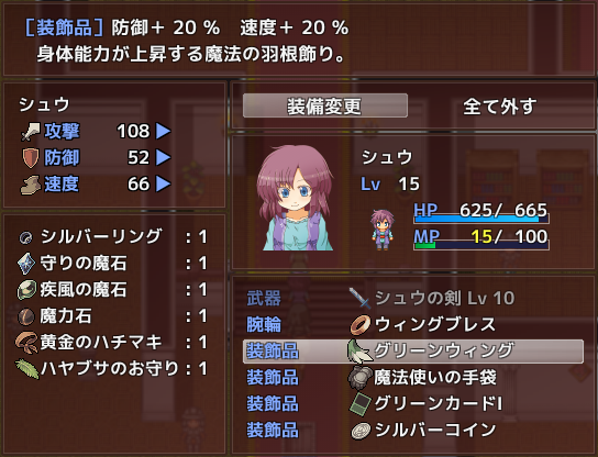 さまざまな効果をもつ装備品、とくに装飾品の組み合わせがポイント