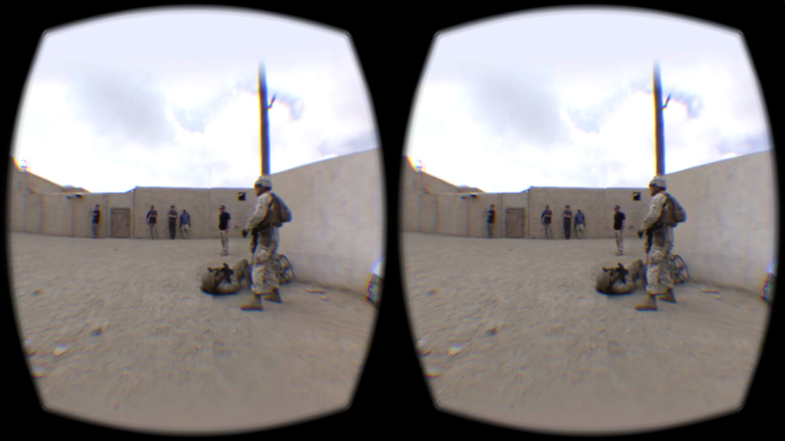 右斜め前方からの射撃で仲間が負傷