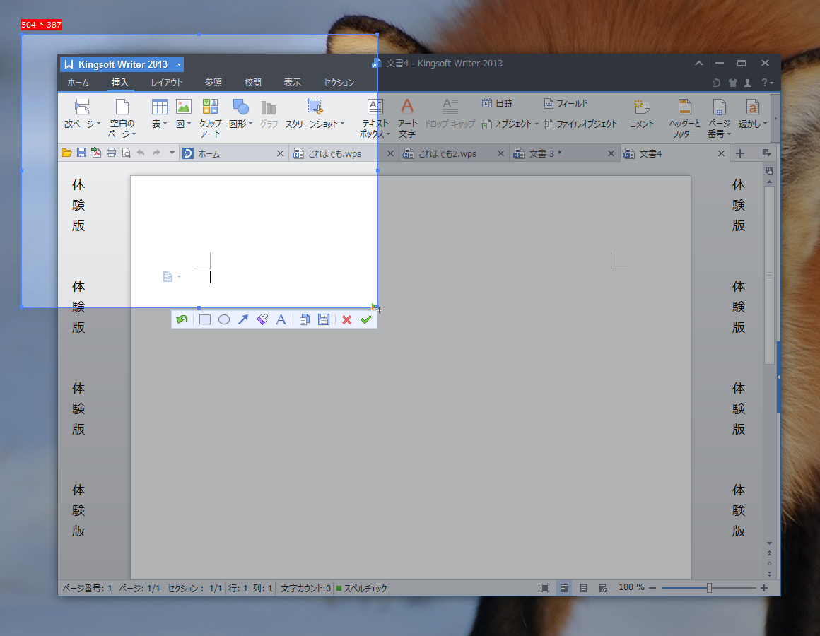 スクリーンキャプチャー機能