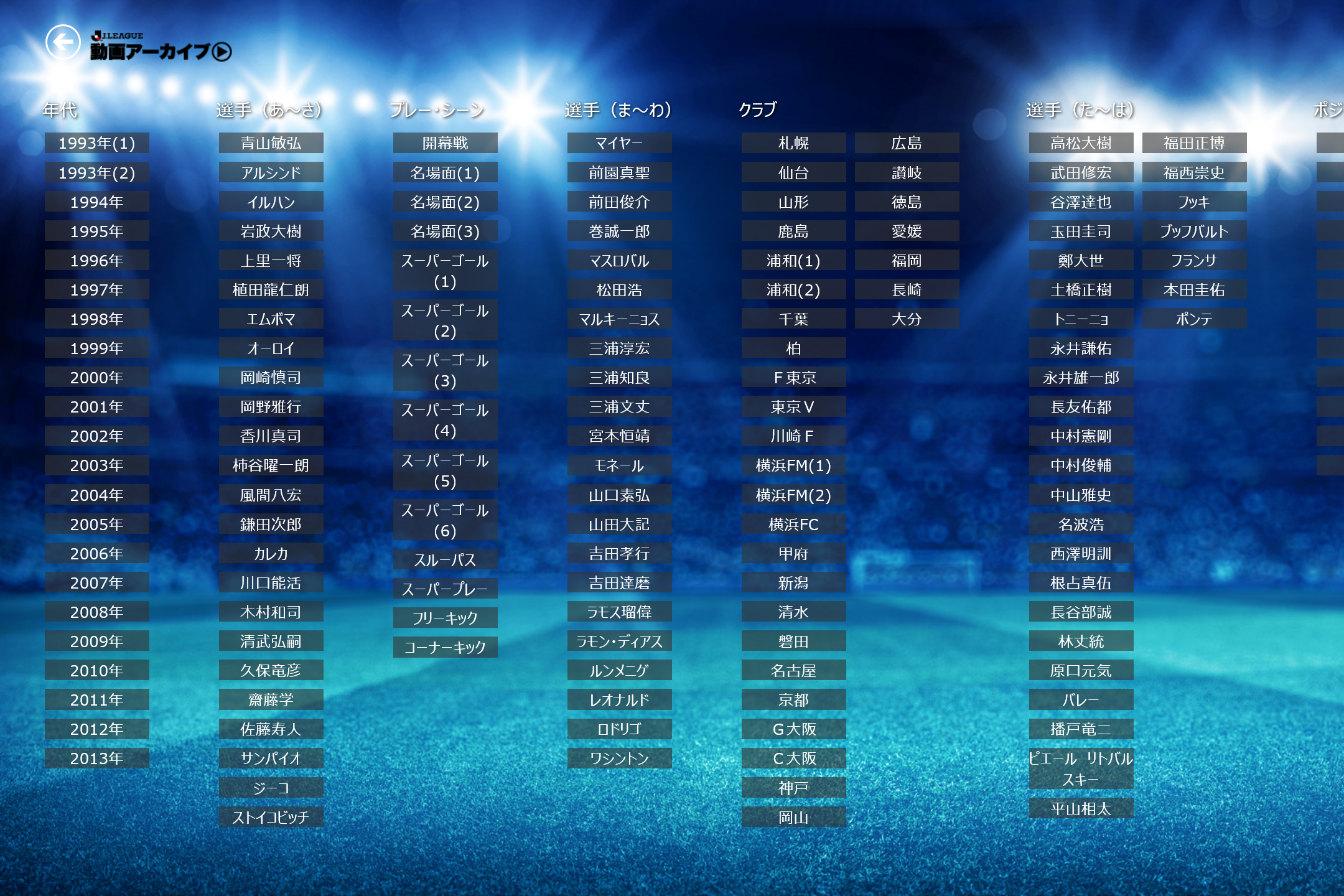 “タグ一覧”画面から目的の動画をすばやく探し出せる