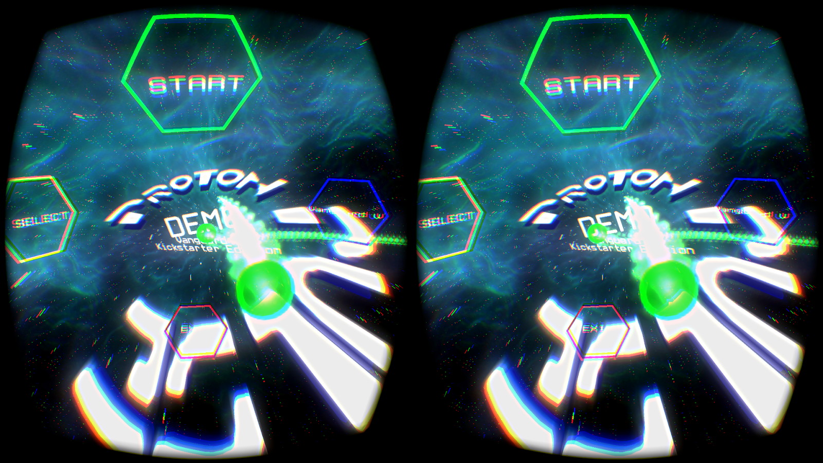 ステージセレクトでは、普通に遊びたい場合は最初からということで“START”に視線を合わせ、丸が表示される間に本体をTap