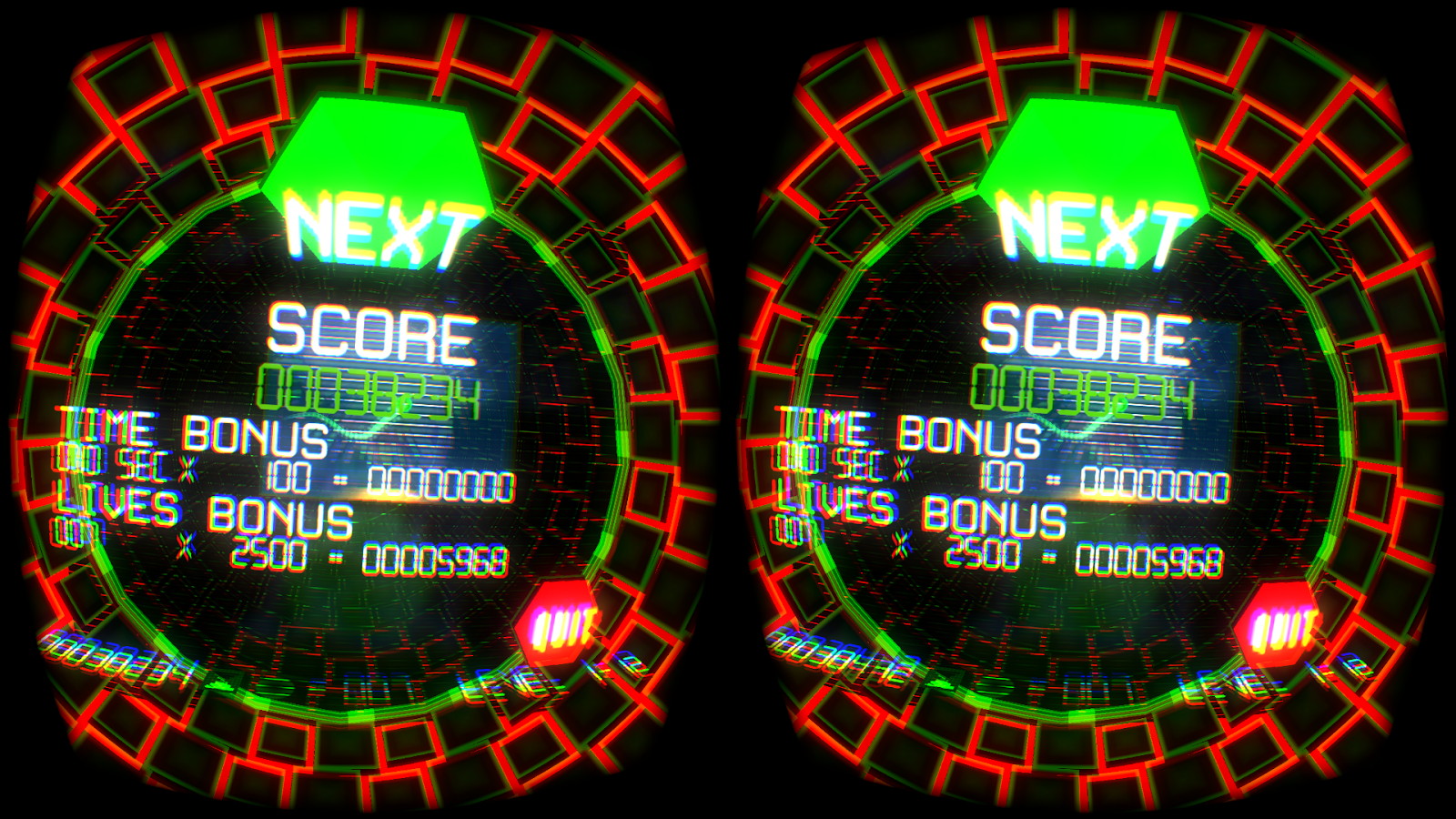 ステージにあるブロックをすべて壊すとクリア。スコアが表示される