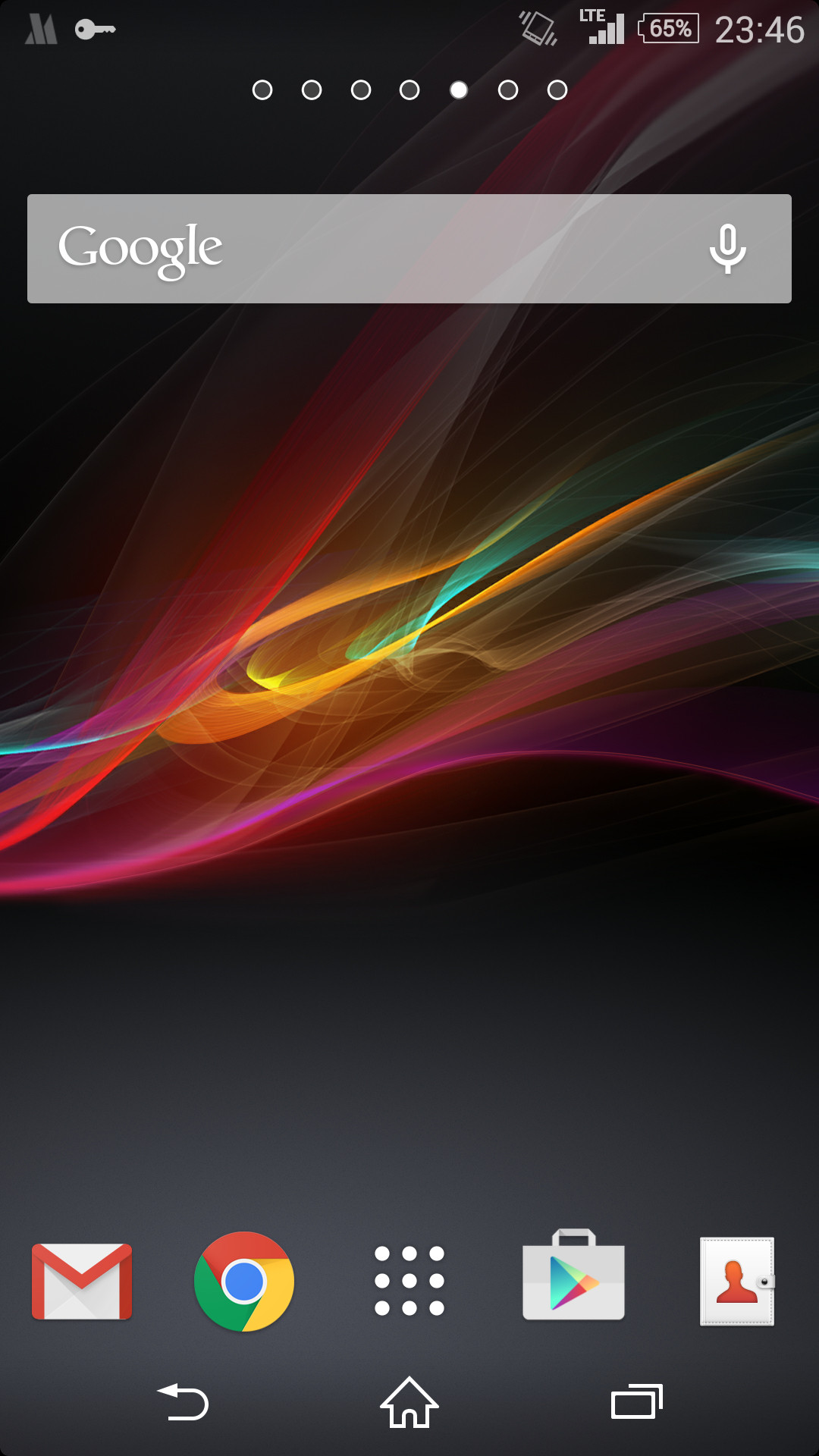 本アプリの起動中には、ステータスバーに2種類のアイコンが常駐する