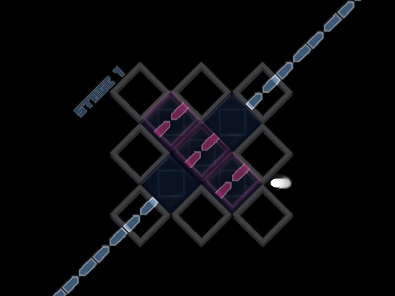 ゲーム説明にほとんど文字を用いないで、サイバーな世界を赤と青で描く雰囲気も本作の魅力だ